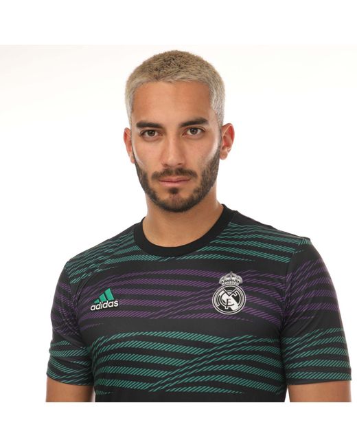 Adidas Blue Real Madrid 2022/23 Pre Match Jersey for men