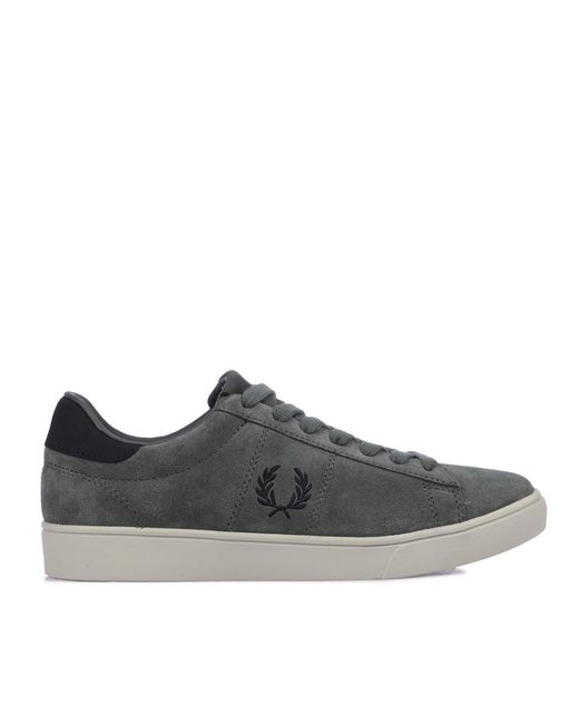 Fred Perry Gray Spencer Suede Trainers Size 3 for men