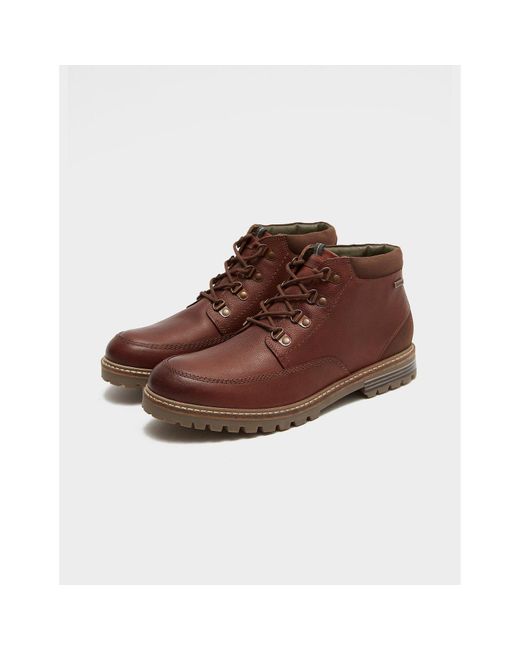 Barbour Brown Fenton Leather Boots for men