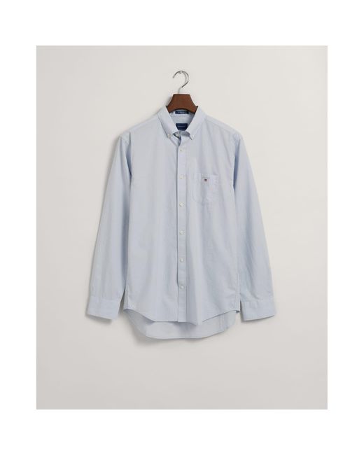 Gant Gray Regular Fit Broadcloth Shirt for men