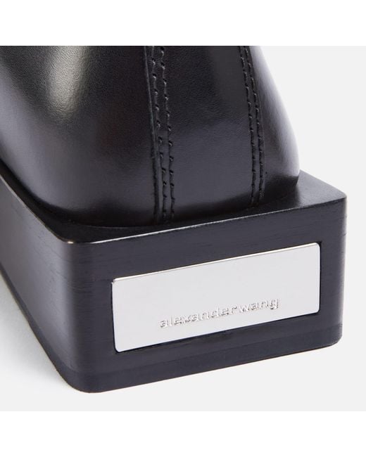 Alexander Wang Black Throttie Leather Ankle Boots Size 3