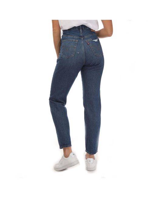 Levi's Blue High Waisted Mom Jeans