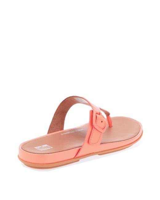 Fitflop Pink Gracie Rubber-buckle Toe-post Sandals
