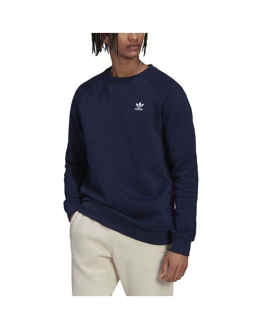 Adidas Originals Blue Adicolor Essentials Trefoil Sweatshirt for men