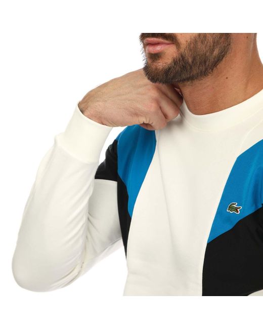 Lacoste Blue Colourblock Design Sweatshirt for men