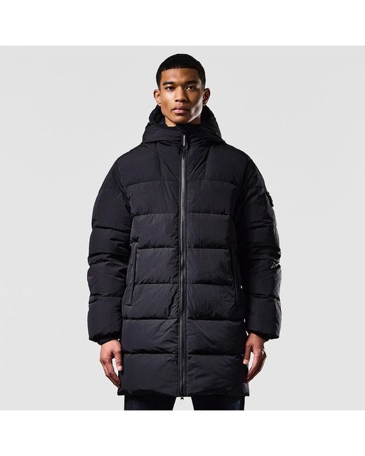 Weekend Offender Black Sapporo Longline Down Jacket for men