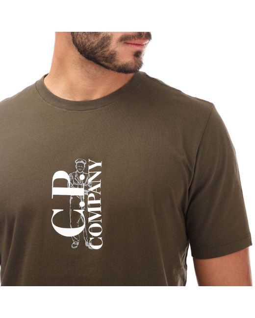 C P Company Green British Sailor T-shirt for men