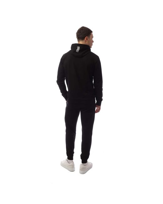 EA7 Black Core Identity Full-Zip Tracksuit for men