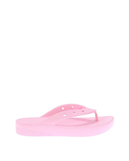 CROCSTM Pink Classic Platform Flip Flops