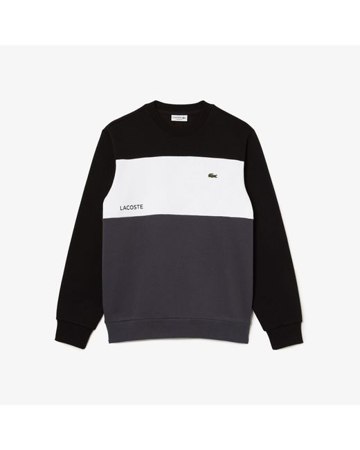 Lacoste Black Colour Block Sweatshirt for men