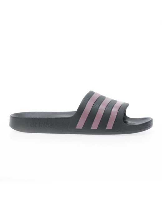 Adidas Gray Adilette Aqua Slide Sandals