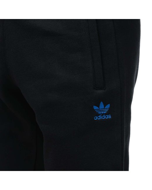 Adidas Originals Black Adicolor Essentials Trefoil Fleece Joggers for men