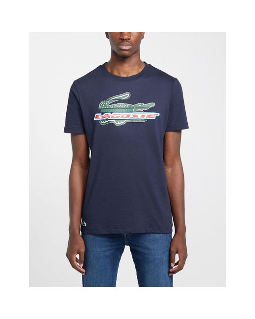 Lacoste Blue Sport Regular Fit Organic Cotton T-shirt for men