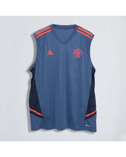 Adidas Blue Manchester United 2022/23 Training Vest for men