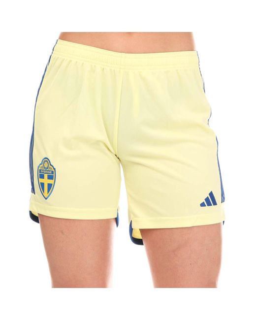 Adidas Yellow Sweden Team 23 Away Shorts