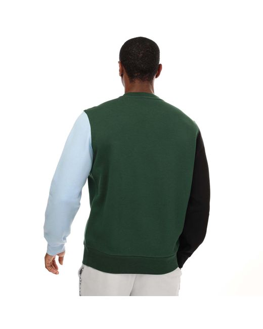 Lacoste Green Brushed Fleece Sweatshirt for men