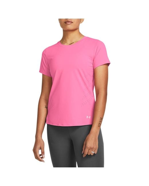 Under Armour Pink Womenss Ua Launch Elite T-Shirt