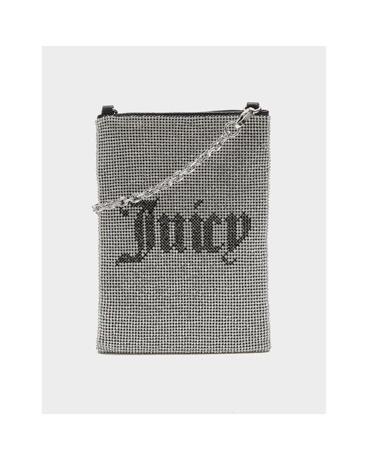 Juicy Couture Gray Diamonte Cross Body Bag
