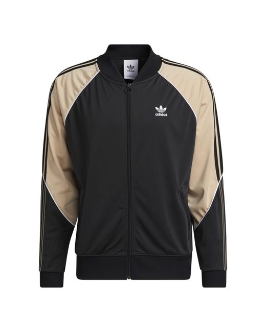 Adidas Originals Black Tricot Sst Track Top for men