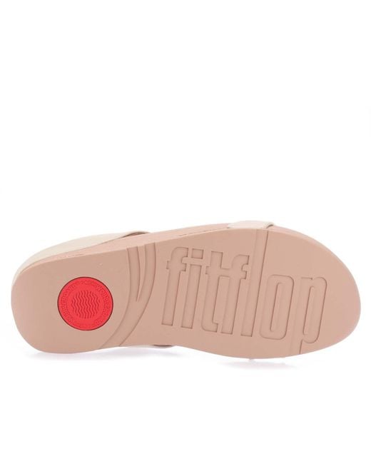 Fitflop Pink Lulu Crystal-circlet H-bar Slide Sandals