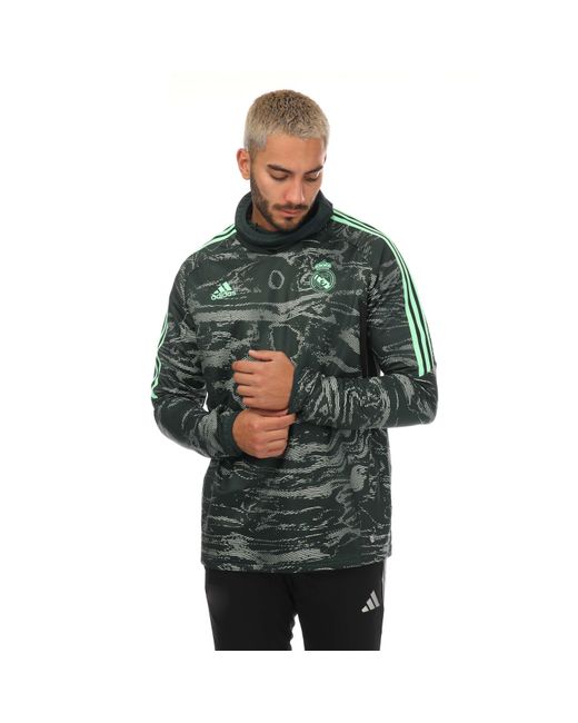 Adidas Green Real Madrid Condivo 22 Pro Warm Top for men