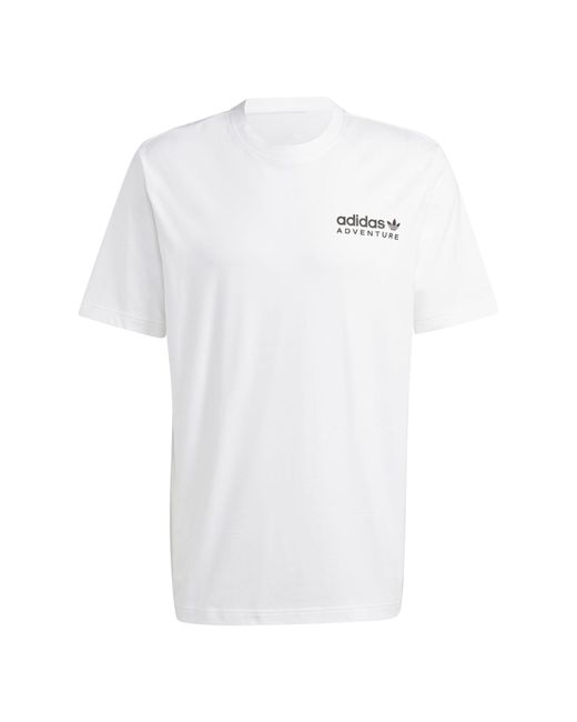 Adidas Originals White Adventure Nature Awakening T-shirt for men