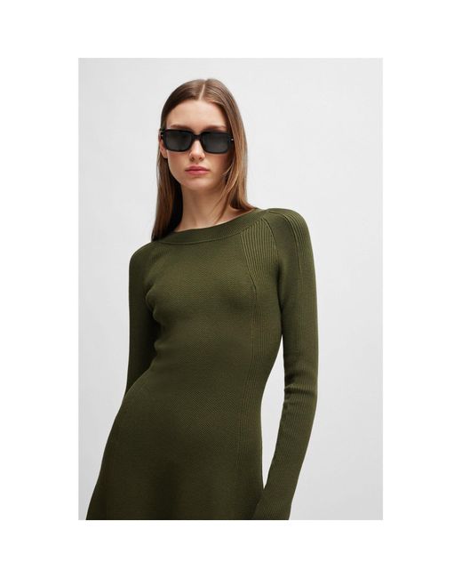 Boss Green C_firo Slim-fit Long-sleeved Dress