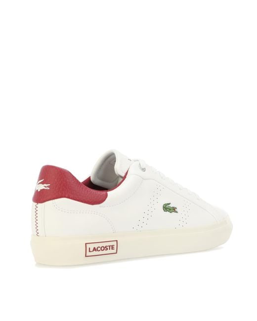 Lacoste White Powercourt 2.0 Trainers for men