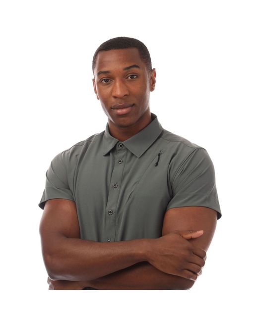 Icepeak Gray Brewster Short Sleeve Shirt for men