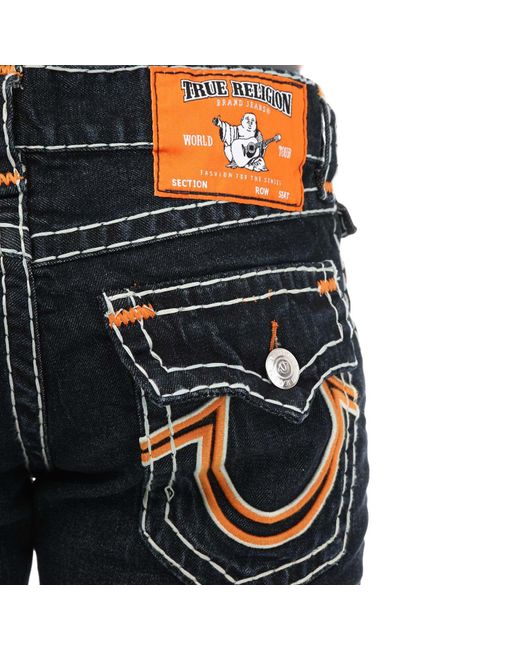 True Religion Blue Billy Dbl Raised Super T Flap Jeans for men