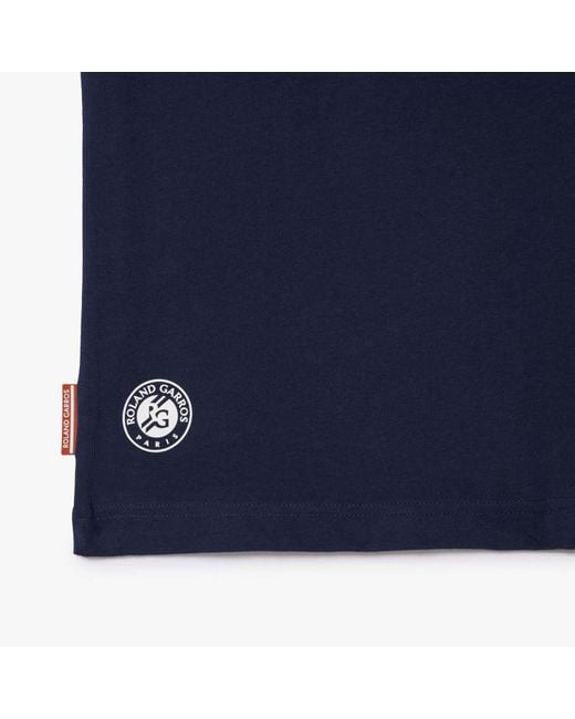 Lacoste Blue Roland-garros Edition Ultra Dry Tennis T-shirt for men
