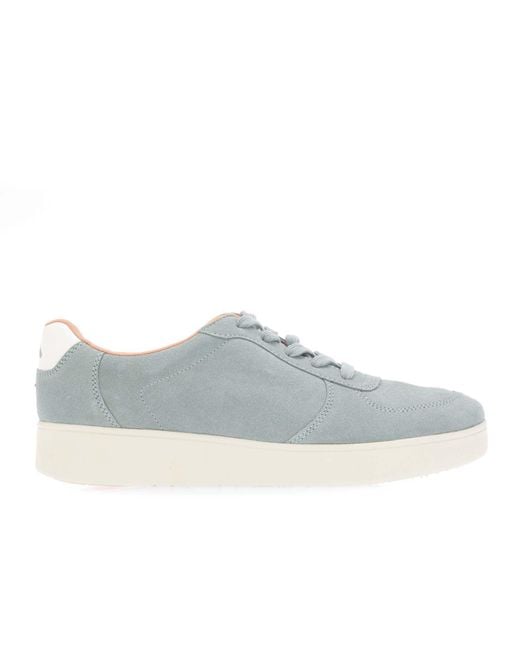 Fitflop Blue Rally Suede-mix Panel Trainers