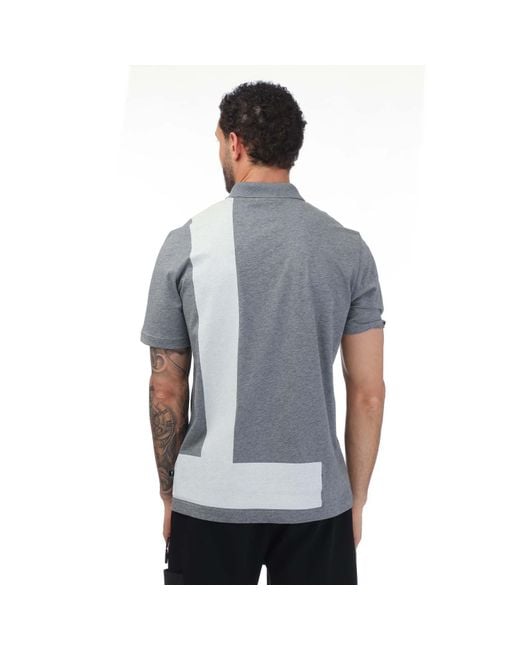 Ted Baker Gray Chiping Printed Short Sleeve Polo for men