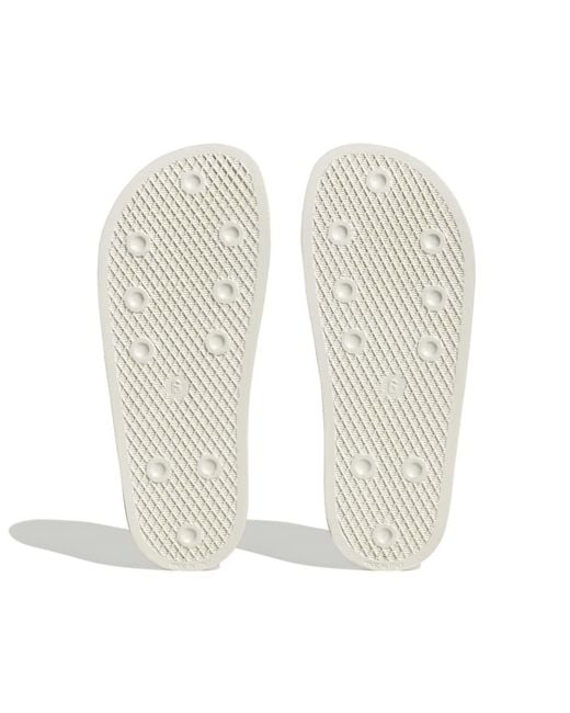 Adidas Originals White Adilette Slide Sandals