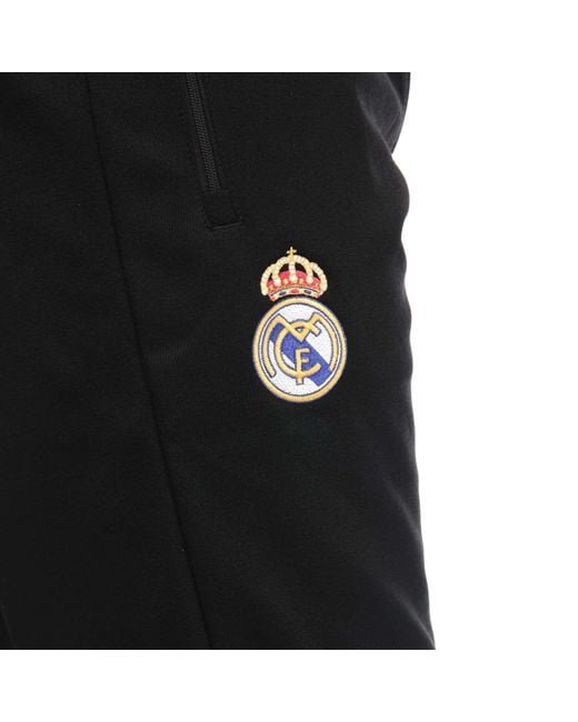 Adidas Black Real Madrid Essentials Trefoil Joggers for men