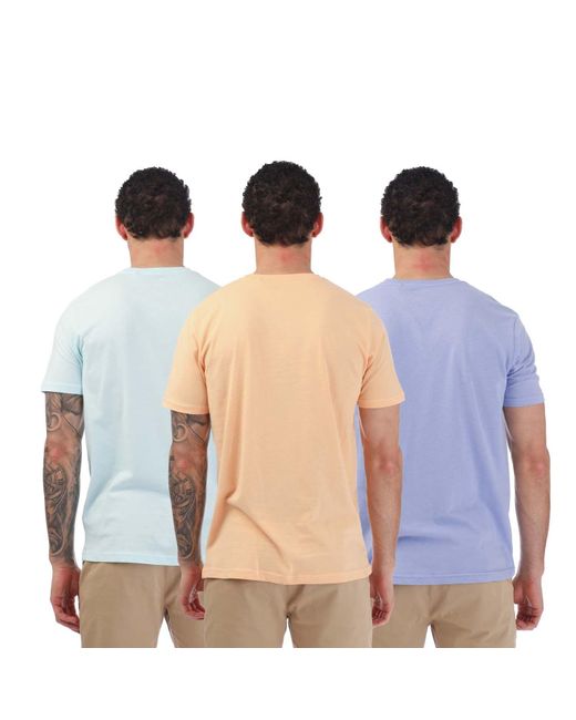 Farah Blue Silaso 3 Pack T-shirts for men