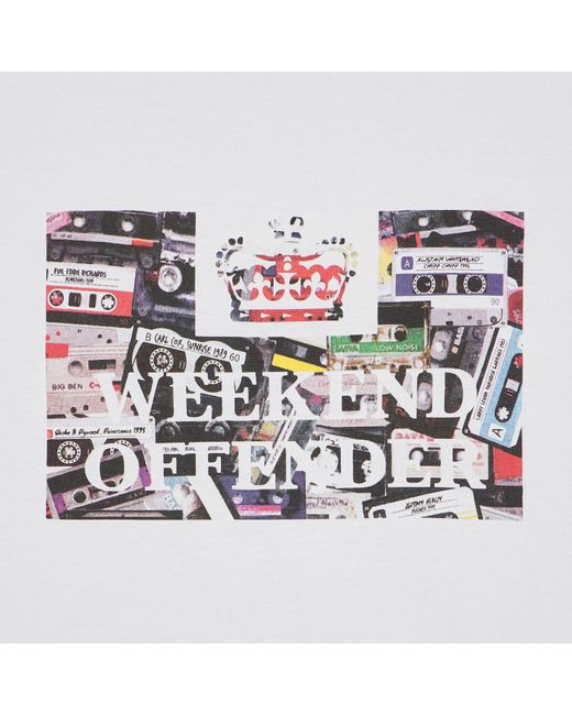 Weekend Offender White Keyte Graphic T-Shirt for men