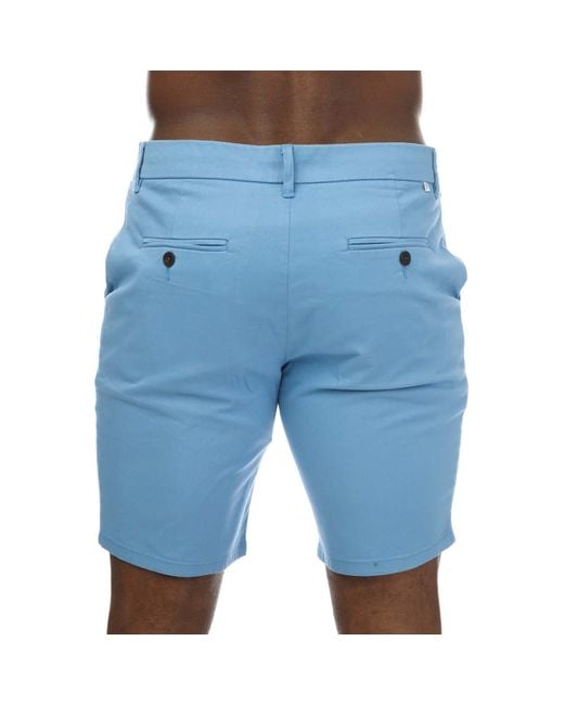 Farah Blue Basset Chino Short for men