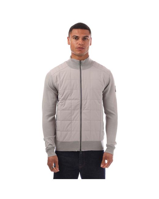 Belstaff Gray Kelbrook Zip Cardigan for men