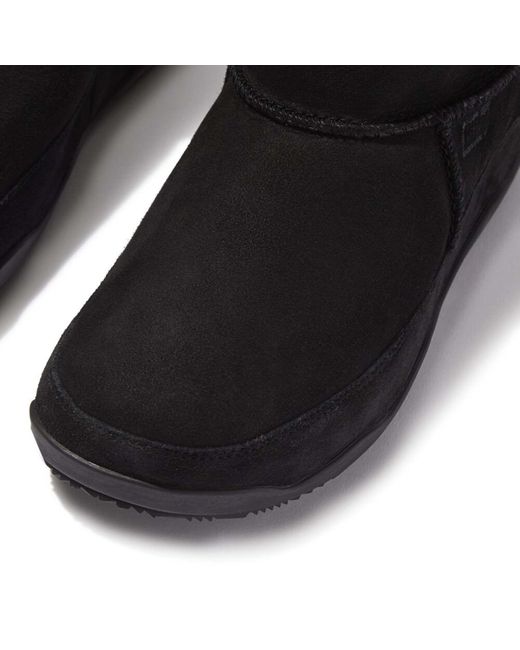 Fitflop Black Original Mukluk Shorty Shearling Boots