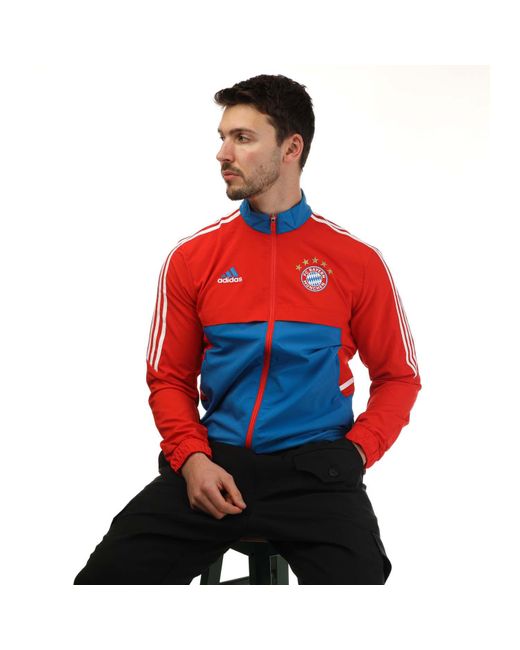 Adidas Red Bayern Munich Pre Match Track Jacket for men