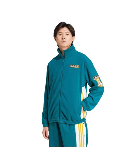 Adidas Originals Blue Polar Fleece Adibreak Track Jacket for men