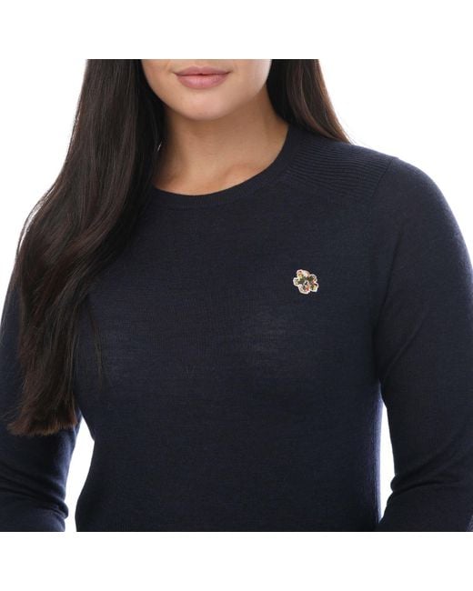 Ted Baker Black Averiii Merino Wool Crew Neck Jumper