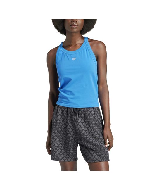 Adidas Originals Blue Premium Essentials Tank Top