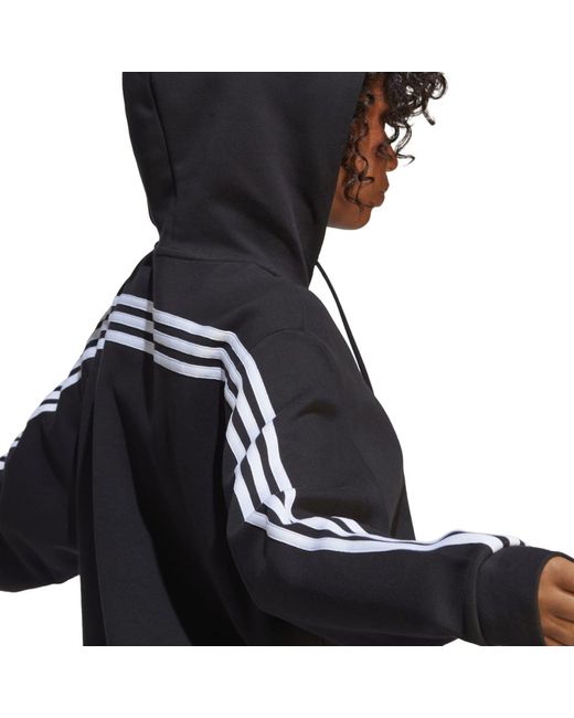 Adidas Black Future Icons 3-stripes Full-zip Hoodie