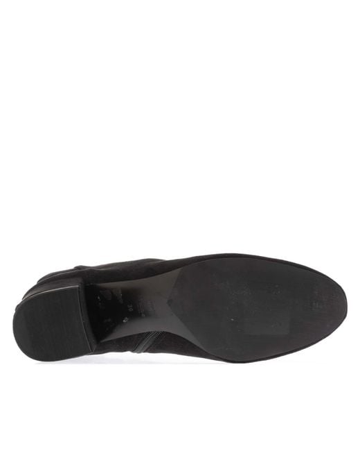 Dune Black Prisha Block-Heel Ankle Boots