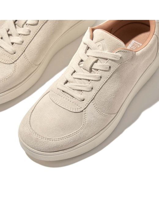 Fitflop Natural Rally Suede-mix Panel Trainers