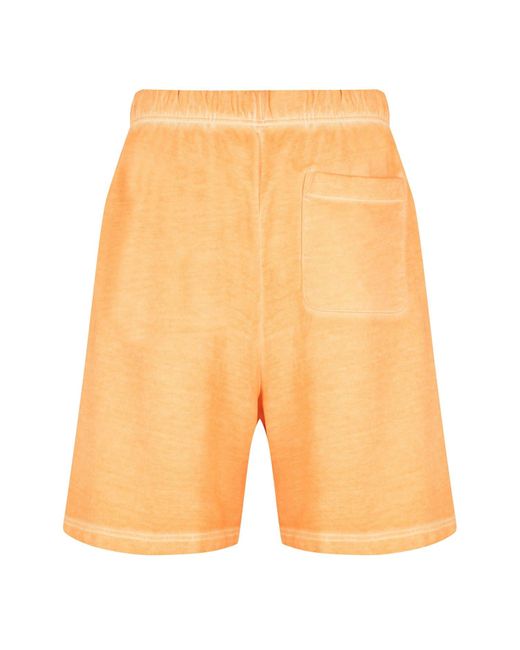 Marcelo Burlon Yellow Sunset Cross Over Sweat Shorts for men