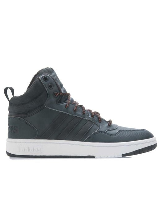 Adidas Blue Hoops 3.0 Mid Winterized Trainers for men
