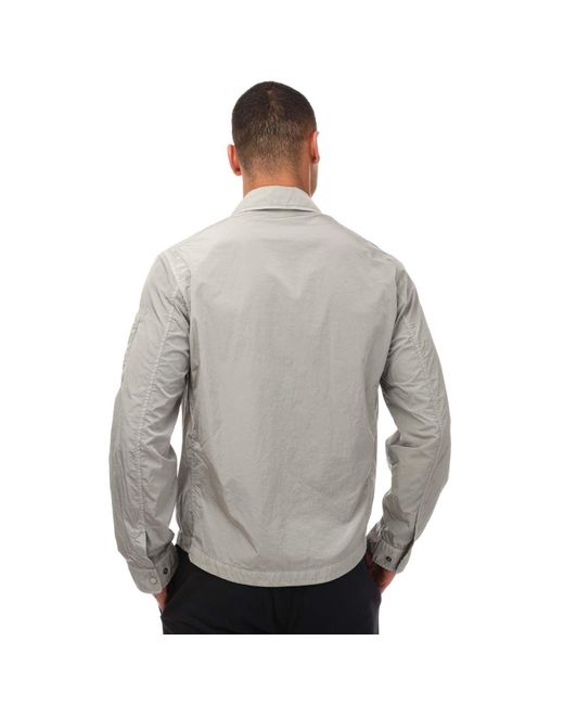 C P Company Gray Chrome R Overshirt for men